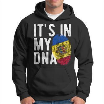 Its In My Dna Moldawien Flagge Fingerabdruck Hoodie - Seseable