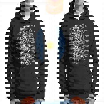 Its In My Dna Fingerprint Argentina Flag Pride Sun Of May Men Hoodie Graphic Print Hooded Sweatshirt | Seseable UK