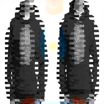 Its In My Dna Fingerprint Argentina Flag Pride Sun Of May Men Hoodie Graphic Print Hooded Sweatshirt | Seseable UK