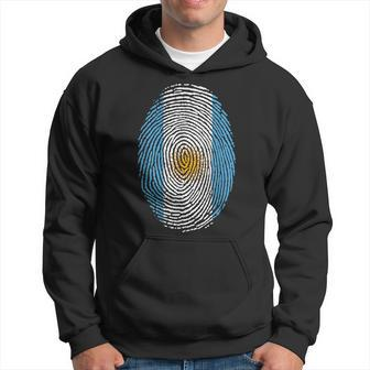 Its In My Dna Fingerprint Argentina Flag Pride Sun Of May Men Hoodie Graphic Print Hooded Sweatshirt - Seseable
