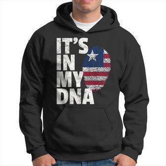 Its In My Dna Liberia Flag Pride National Country Roots Men Hoodie Graphic Print Hooded Sweatshirt - Seseable