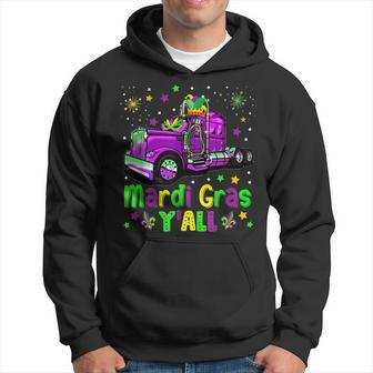 Its Mardi Gras Yall Funny Truck With Masked Jester Hat Hoodie - Seseable