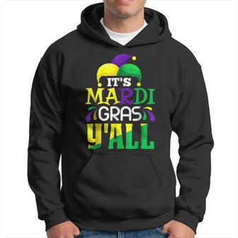Its Mardi Gras Yall Jester Hat Mardi Gras Festival Party Hoodie - Seseable