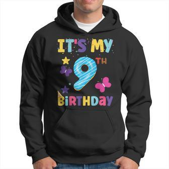 Its My 9Th Birthday Sweet Dunat Girls Funny 9 Year Old Hoodie | Mazezy