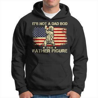 Its Not A Dad Bod Its A Father Figure Bear Usa Flag Hoodie - Seseable