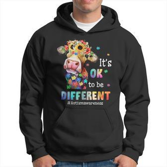 Its Ok To Be Different Heifer Cow Autism Awareness Hoodie | Mazezy