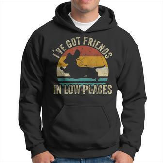 Ive Got Friends In Low Places Funny Dachshund Wiener Dog Hoodie | Mazezy