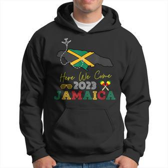Jamaica 2023 Here We Come Fun Matching Family Vacation Hoodie - Thegiftio UK