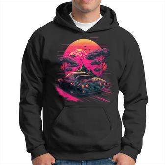 Japanese Retro Futuristic Synthwave Car Racing Jdm Tuning Hoodie - Seseable