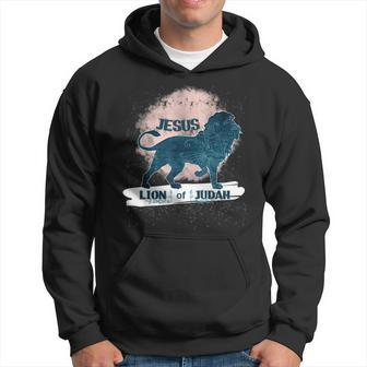 Jesus Lion Of Judah Christian Graphic -Positive Vibe Now Hoodie - Seseable