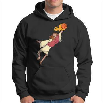 Jesus Spielt Basketball Hoodie - Seseable