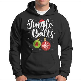 Jingle Balls Christmas Funny Matching Couple Chestnuts V2 Men Hoodie Graphic Print Hooded Sweatshirt - Seseable