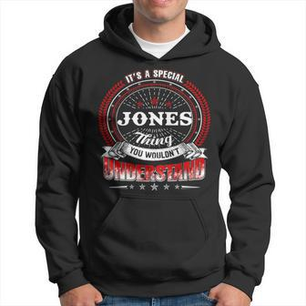 Jones Family Crest Jones Jones Clothing Jones T Jones T Gifts For The Jones Hoodie - Seseable