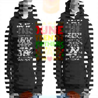 Junenth Fathers Day Black Dad Happy Holiday Celebration Hoodie | Mazezy