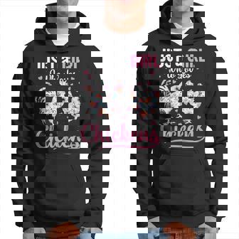 Just A Girl Who Loves Chickens Cute Chicken Girls Women Hoodie - Thegiftio UK