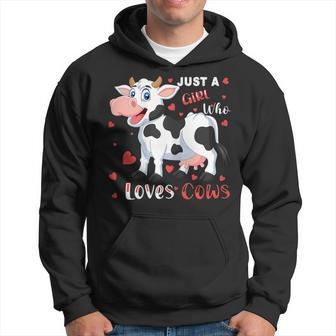 Just A Girl Who Loves Cows Design For A Girl Loves Cows Hoodie | Mazezy AU