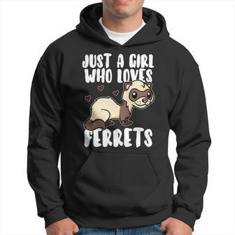 Just A Girl Who Loves Ferrets Cute Weasel Ferret Costume Hoodie | Mazezy