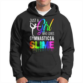 Just A Girl Who Loves Gymnastics & Slime Gift For Girl Hoodie - Seseable
