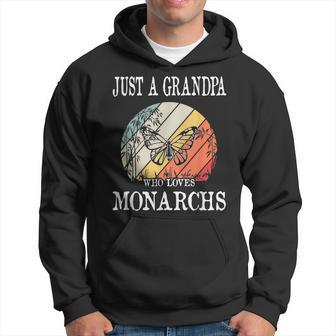 Just A Grandpa Who Loves Monarchs Gift Hoodie | Mazezy