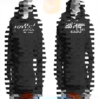 Just Married 2023 Honeymoon Wedding Couples Fiancee Hoodie | Mazezy