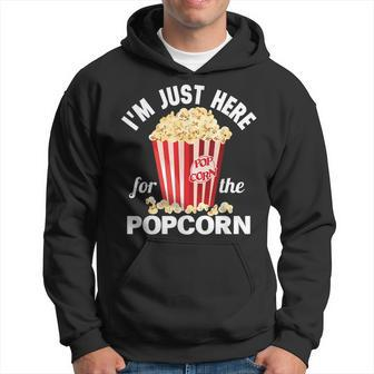 Im Just Here For The Popcorn Cinama Movie Theater Snack Men Hoodie - Thegiftio UK