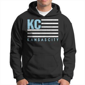 Kc Usa Flag Kansas City Blue & Light Blue Kc Usa Kansas City Hoodie | Mazezy
