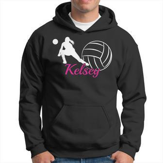 Kelsey Name Personalized Volleyball Men Hoodie - Thegiftio UK