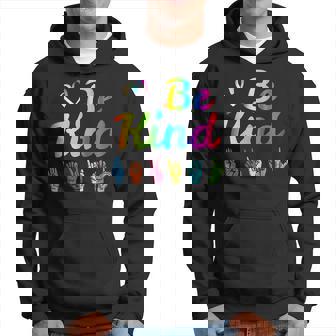 Be Kind Love Asl Sign Language Nonverbal Teacher Student Men Hoodie - Thegiftio