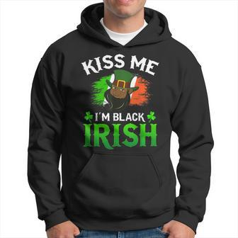 Kiss Me Im Black Irish St Patricks Day Leprechaun Hat Hoodie - Thegiftio UK