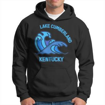 Graphic Lake Cumberland Kentucky Pocket Wave Souvenir Men Hoodie - Thegiftio UK