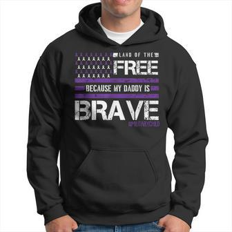 Land Of The Free Month Of The Military Child American Flag Hoodie - Seseable