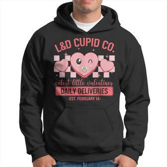 L&D Cupid Co Funny Labor And Delivery Valentines Day Hoodie - Seseable