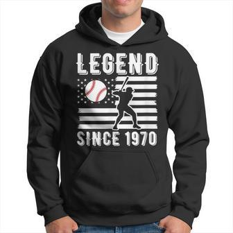 Legend Baseballspieler Seit 1970 Pitcher Strikeout Baseball Hoodie - Seseable