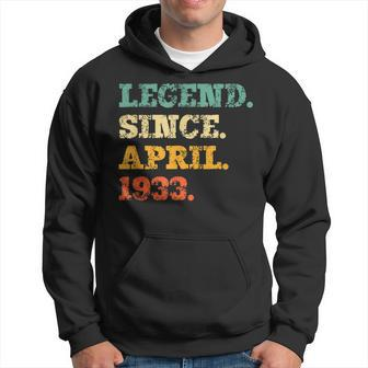 Legend Since April 1933 Funny 90Th Birthday 90 Years Old Hoodie | Mazezy