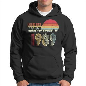 Legend Since March 1989 31St Birthday Gift 31 Years Old Hoodie | Mazezy