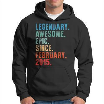 Legendary Awesome Epic Since February 2015 Vintage Birthday Hoodie - Seseable