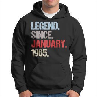 Legende Seit Januar 1965 Jahrgang Geburtstag Hoodie - Seseable