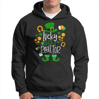 Leprechaun Realtor Lucky To Be A Realtor St Patricks Day Hoodie - Thegiftio UK