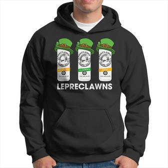 Lepreclawns Lucky Shamrock Drinking St Patricks Day Claw Hoodie | Mazezy