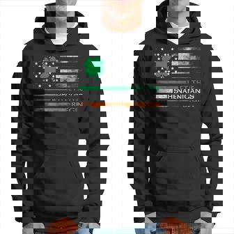 Let The Shenanigans Begin Irish American Flag St Patrick Day Hoodie | Mazezy