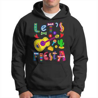 Lets Fiesta Cinco De Mayo Mexican Guitar Fiesta Hoodie | Mazezy