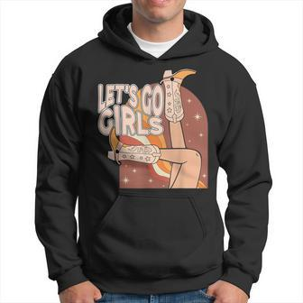 Lets Go Girls Cowgirl Boots Country Bachelorette Party Hoodie | Mazezy