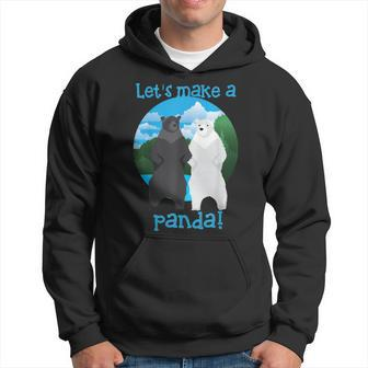 Lets Make A Panda | Cool In Love Bears Gift Men Hoodie Graphic Print Hooded Sweatshirt - Seseable
