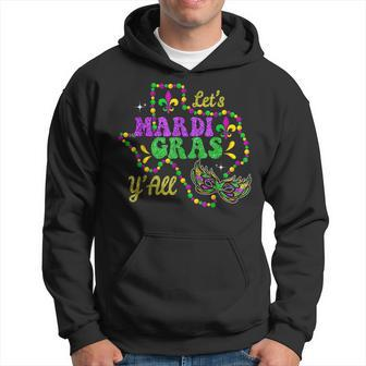 Lets Mardi Gras Yall New Orleans Fat Tuesdays Carnival Hoodie - Seseable