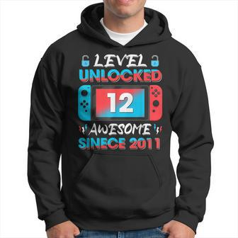 Level 12 Unlocked Awesome Since 2011 12Th Birthday Gaming V2 Hoodie - Seseable