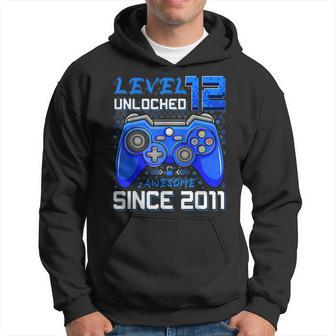 Level 12 Unlocked Awesome Since 2011 12Th Birthday Gaming V3 Hoodie - Seseable