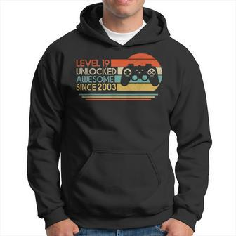 Level 19 Unlocked Awesome Since 2004 19Th Birthday Gaming Men Hoodie Graphic Print Hooded Sweatshirt - Seseable