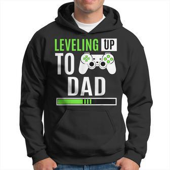 Leveling Up To Dad Gaming Baby Gender Reveal Announcement Hoodie - Thegiftio UK