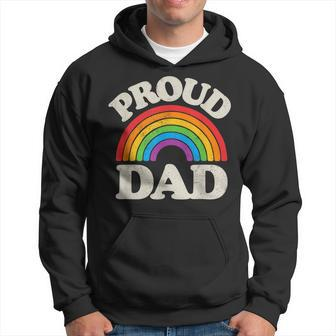 Lgbtq Proud Dad Gay Pride Lgbt Ally Rainbow Fathers Day Hoodie | Mazezy