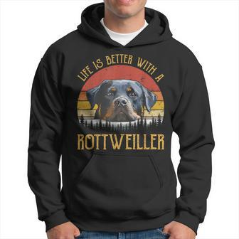 Life Is Better With A Rottweiler Dog Lover Gift Hoodie - Seseable